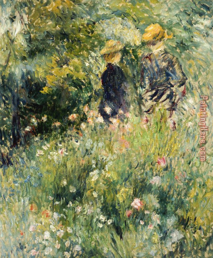 Pierre Auguste Renoir Conversation in a Rose Garden